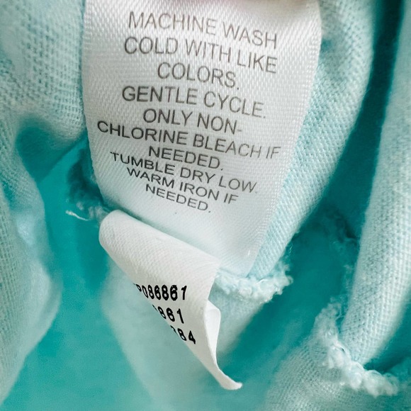 PureJill PJ Layered Side Tie Tunic Aqua Blue 3/4 Sleeve Soft Loungewear Size S - Picture 9 of 9